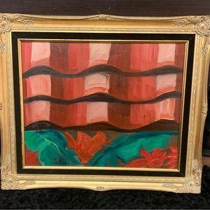 Oil Painting Clay Tile Roof